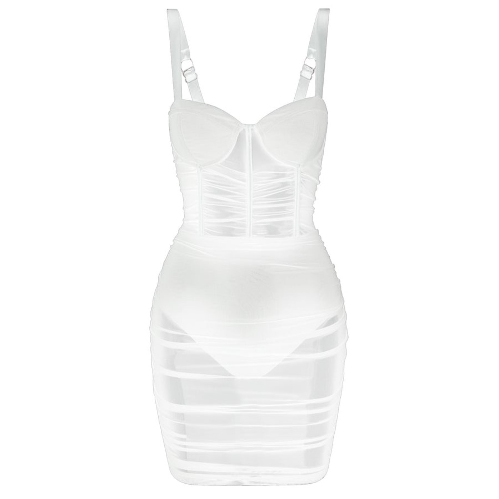 Leau Miami Mesh Mini Dress - bachelorette dress, bridal dress